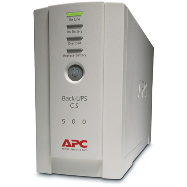 Apc UPS System, 500VA, 6 Outlets, Out: 120V AC , In:120V BK500